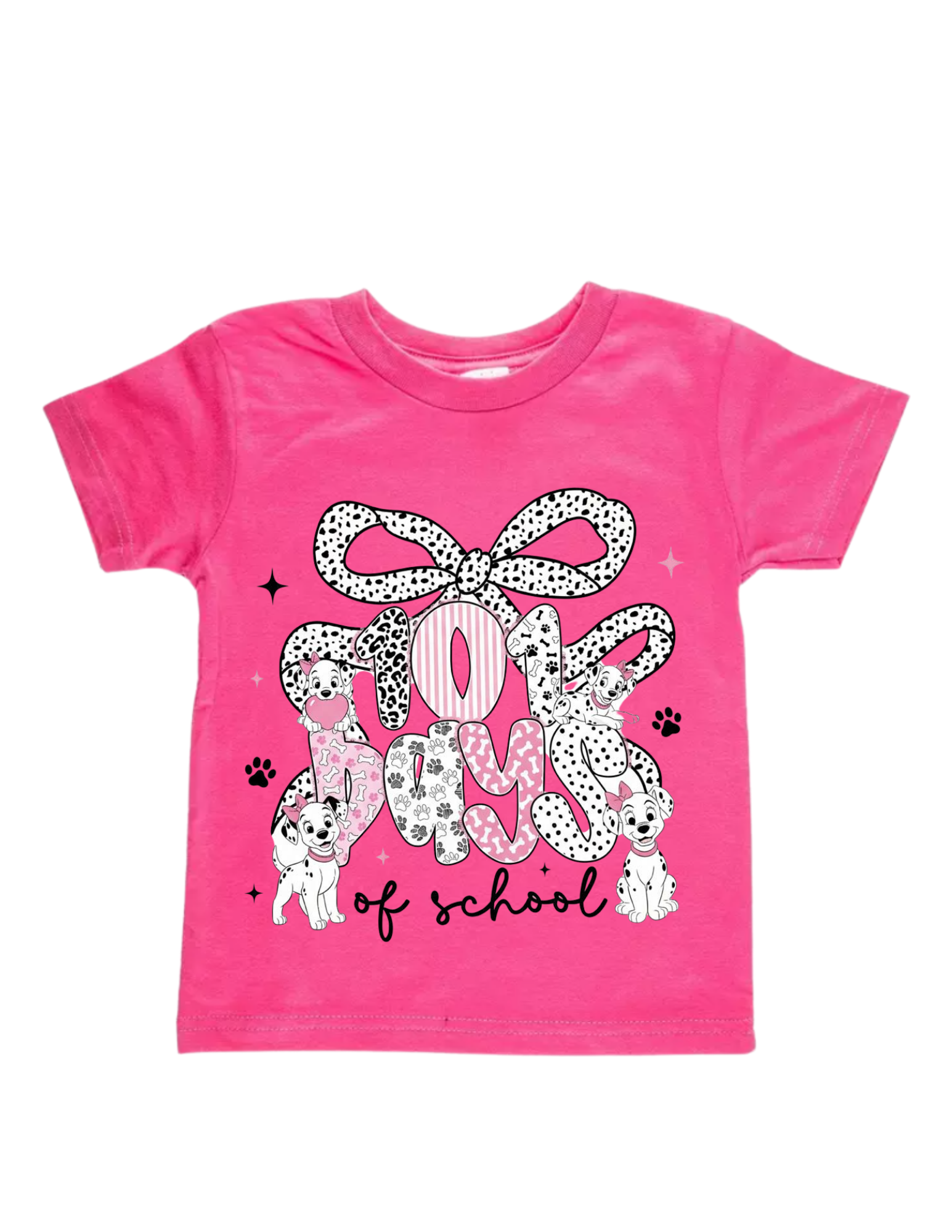 “101 Days of School” Dalmation Bow Graphic Toddler/Youth Tee