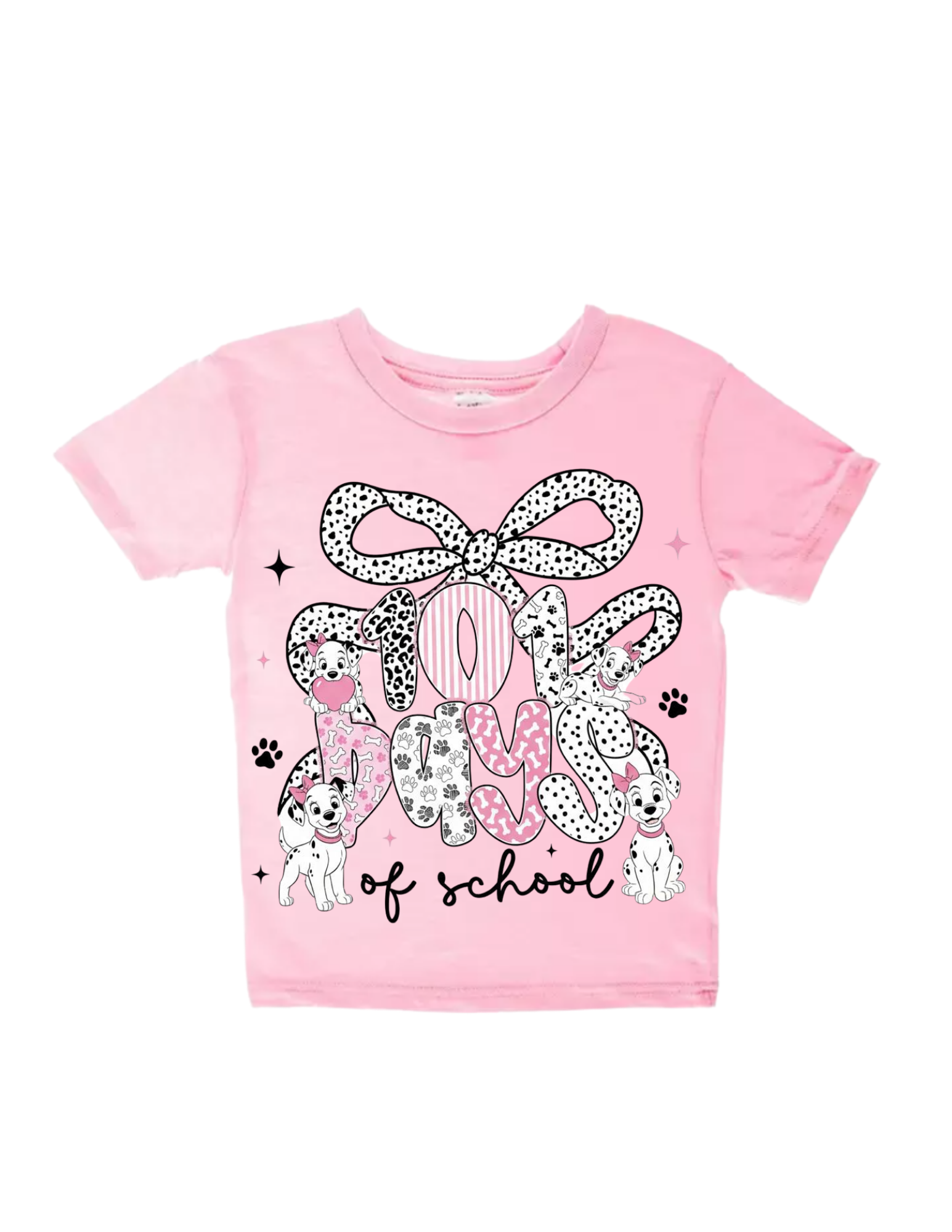 “101 Days of School” Dalmation Bow Graphic Toddler/Youth Tee