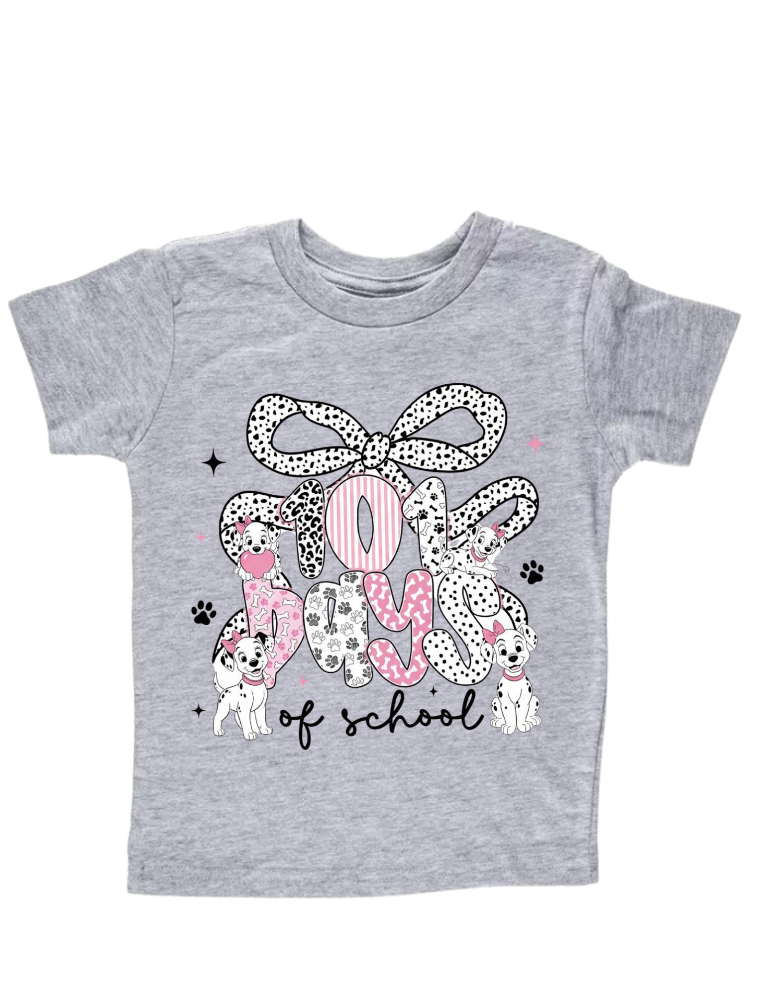 “101 Days of School” Dalmation Bow Graphic Toddler/Youth Tee
