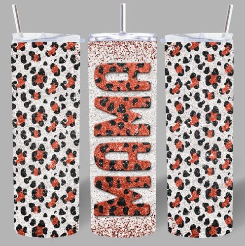 “MAMA” Leopard 20oz Tumbler – Stylish & Bold 🐆✨