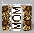 Sunflower Leopard “MOM” 20oz Tumbler – Stylish & Bold 🌻✨