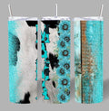 Teal Cowhide “MAMA” 20oz Tumbler – Rustic & Trendy 💙✨