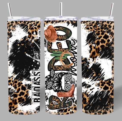 “Badass Rodeo Mom” 20oz Tumbler – Western, Bold & Fearless 🤠✨