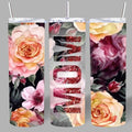Floral “MOM” 20oz Tumbler – Elegant, Bold & Beautiful 🌹✨