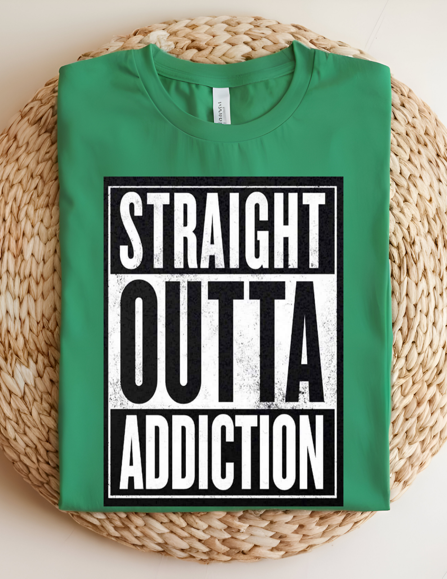 “Straight Outta Addiction” Tee 💪🖤