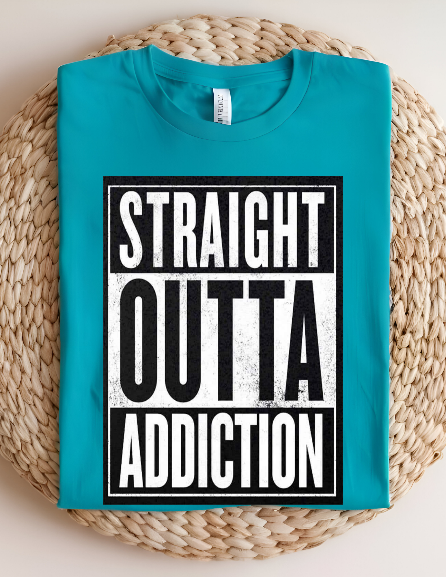 “Straight Outta Addiction” Tee 💪🖤