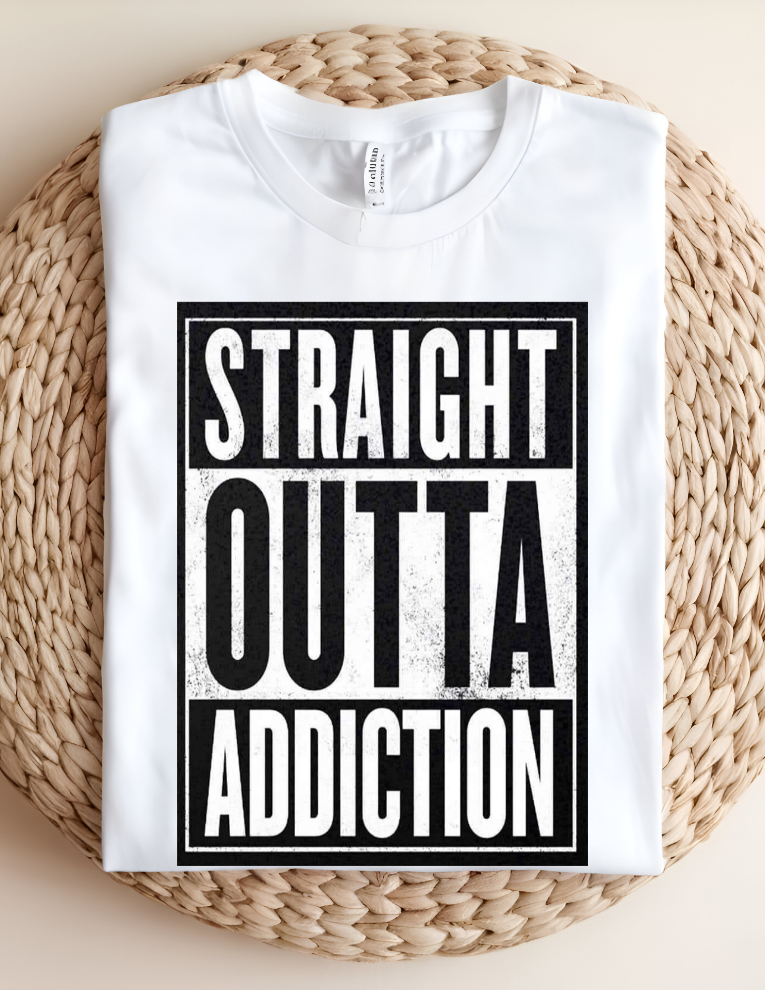 “Straight Outta Addiction” Tee 💪🖤