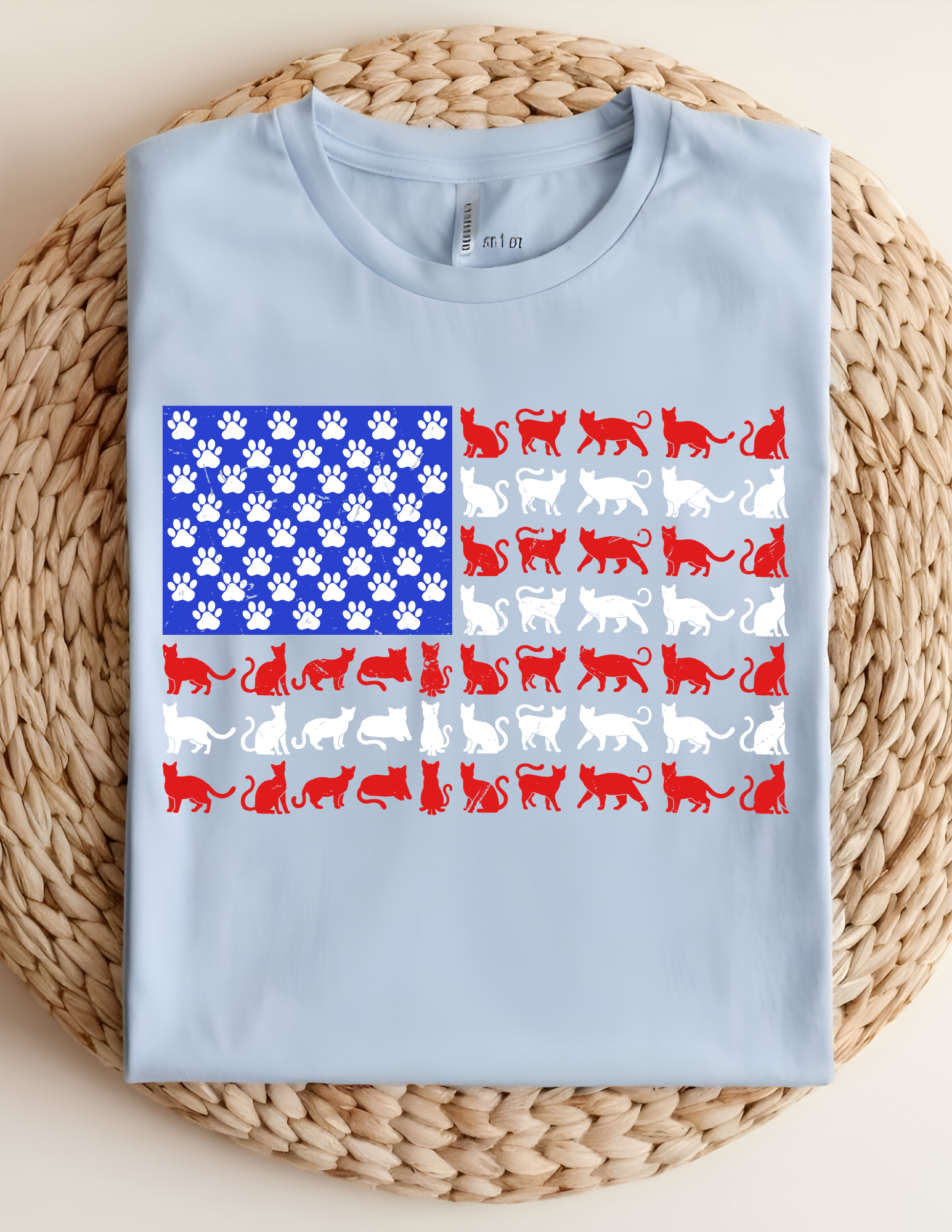 Patriotic Cat Flag Tee