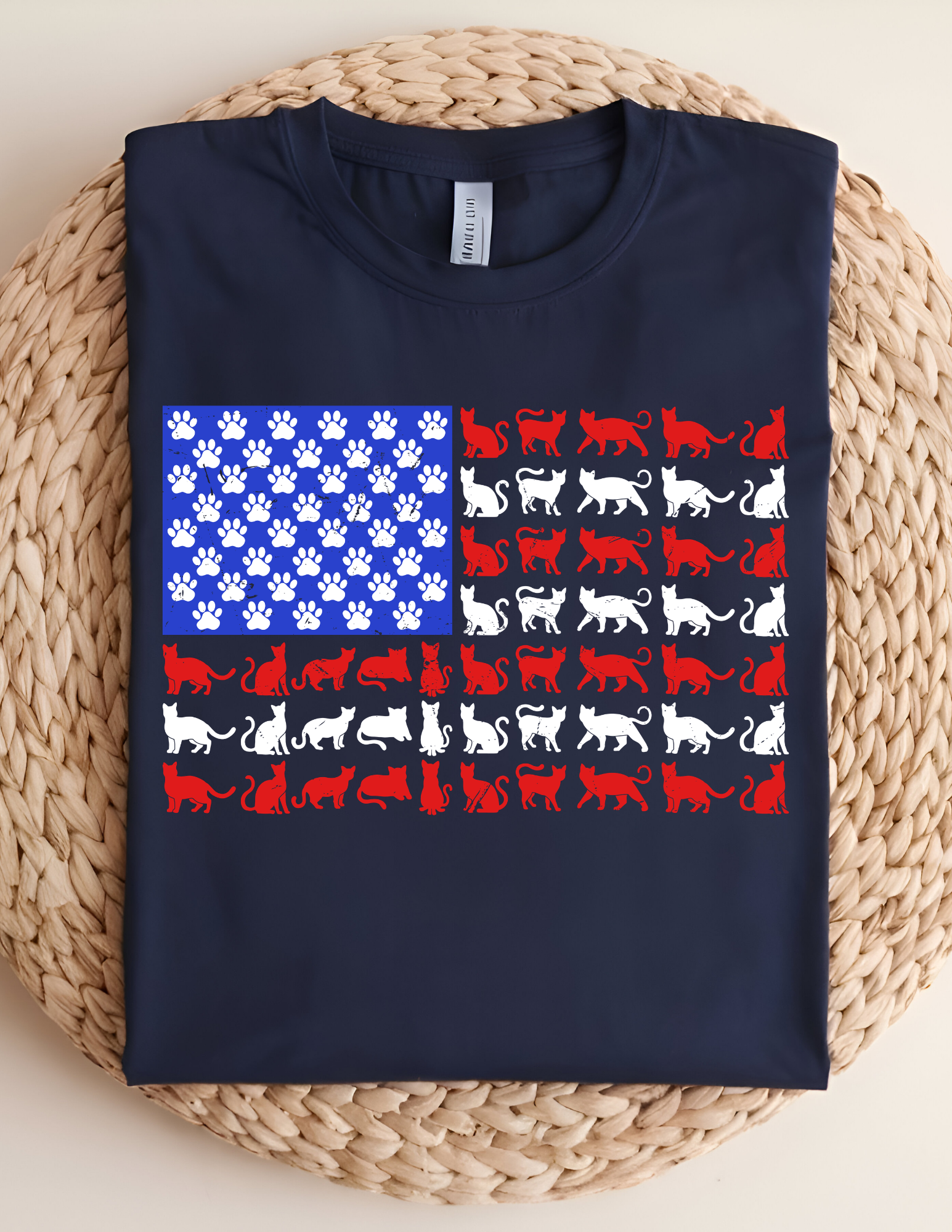 Patriotic Cat Flag Tee
