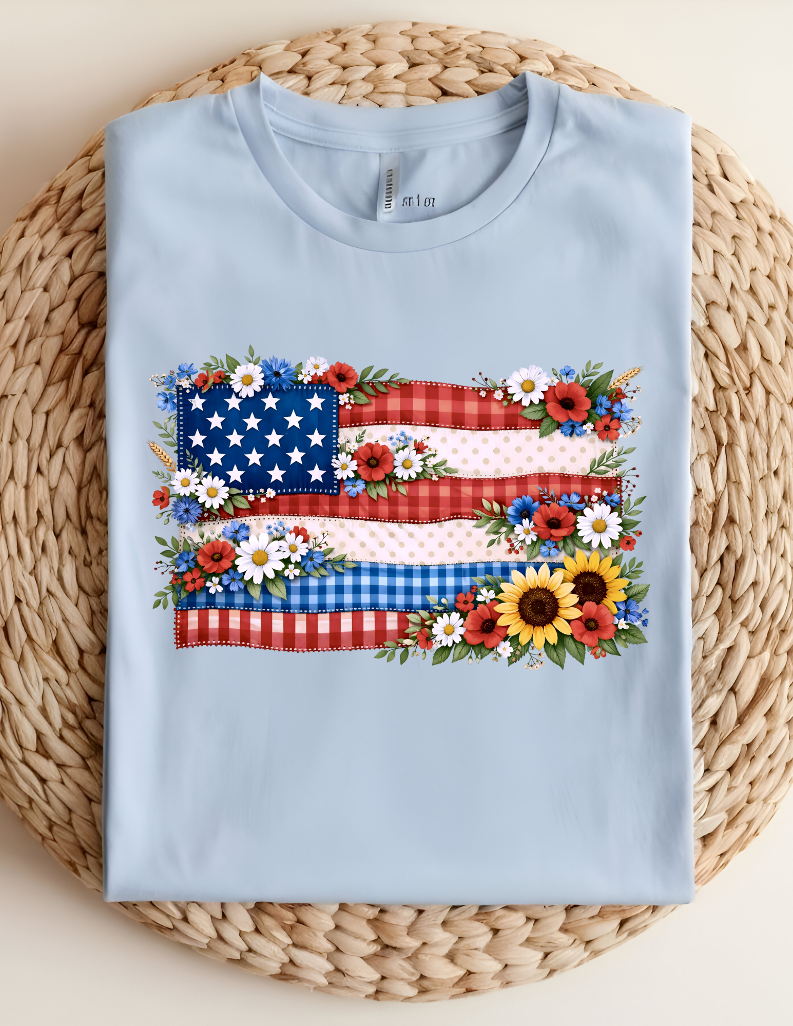 Floral Americana Flag Tee