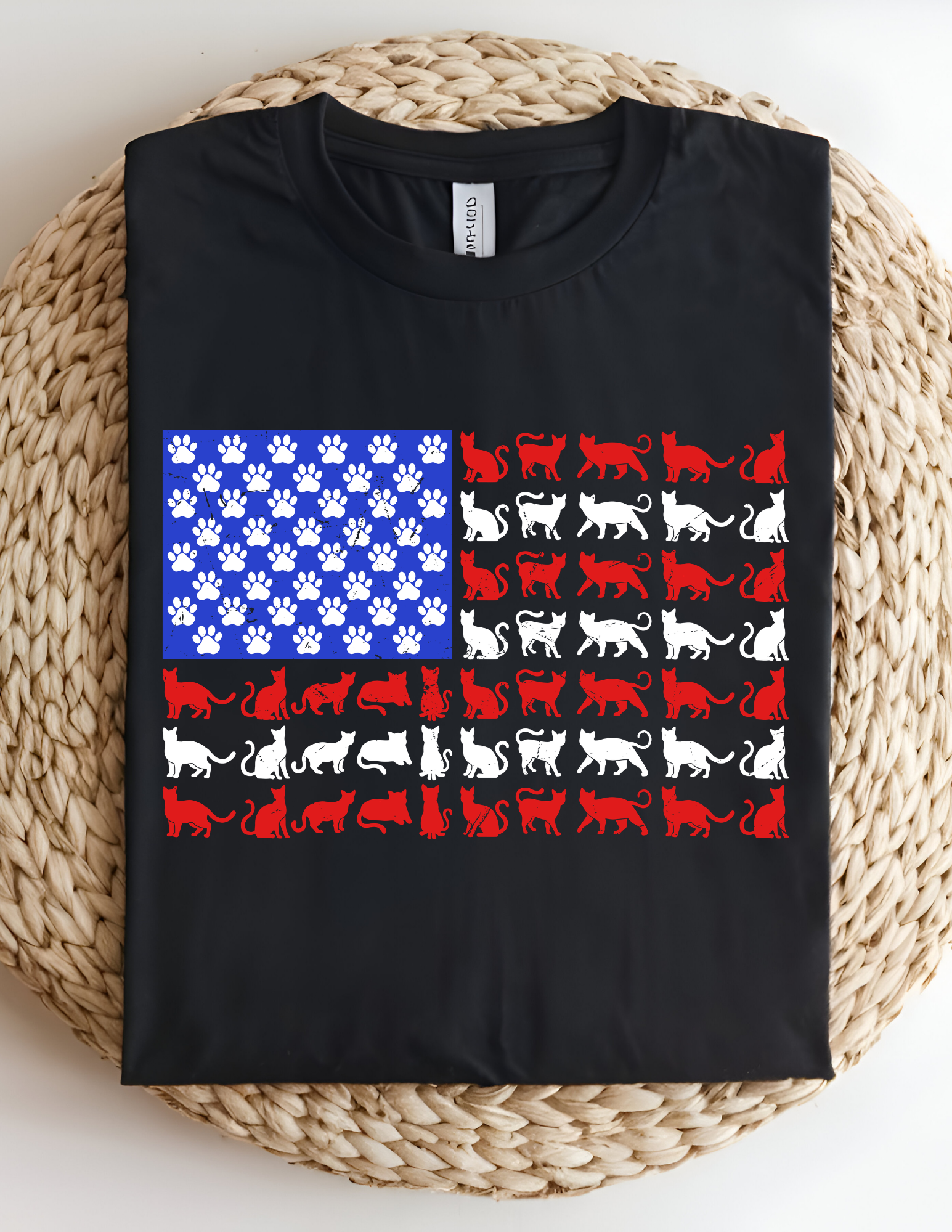 Patriotic Cat Flag Tee