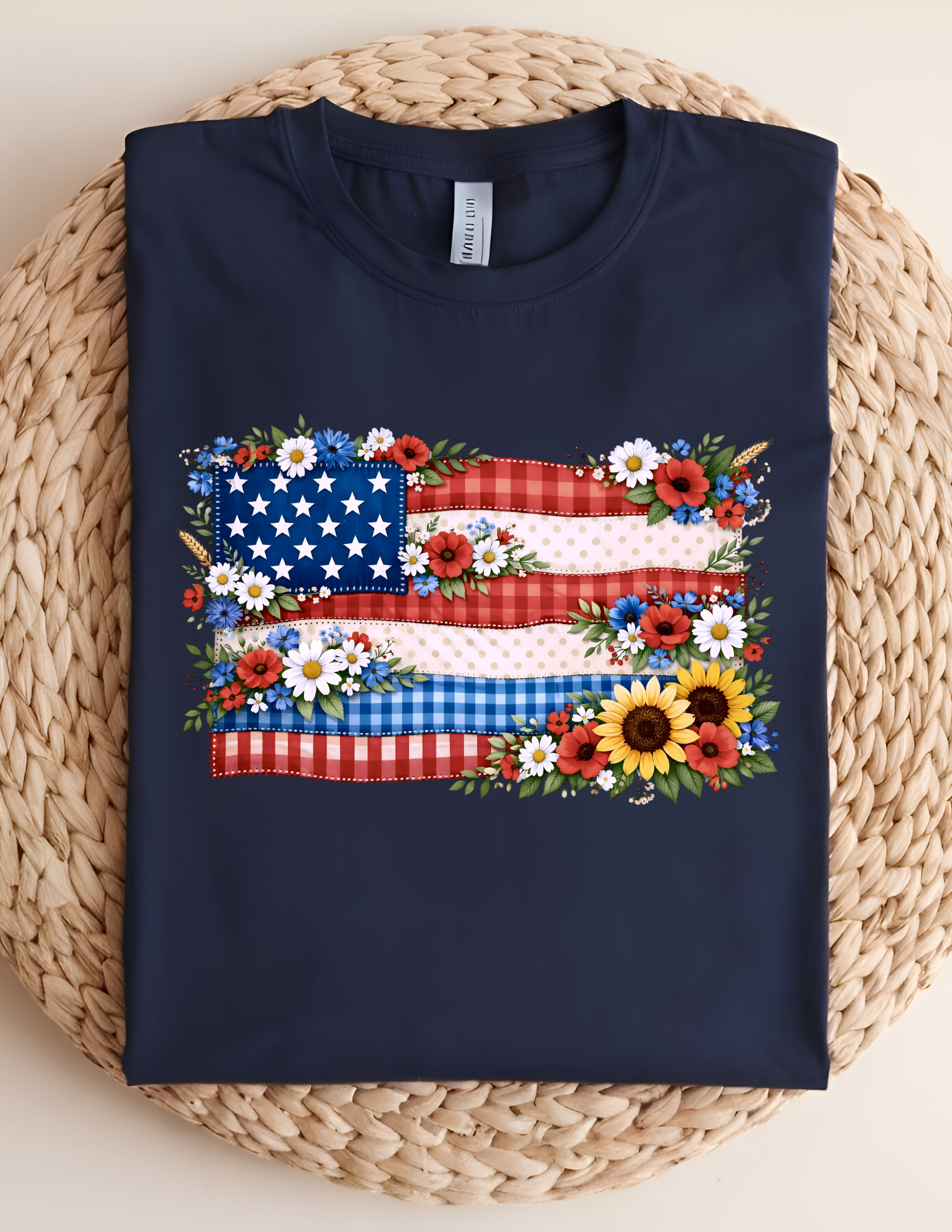Floral Americana Flag Tee