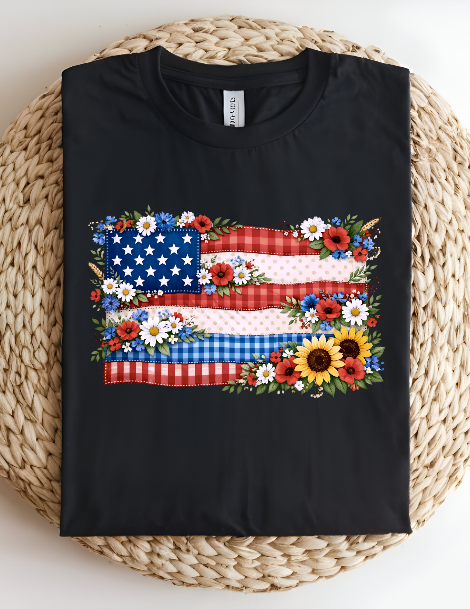 Floral Americana Flag Tee