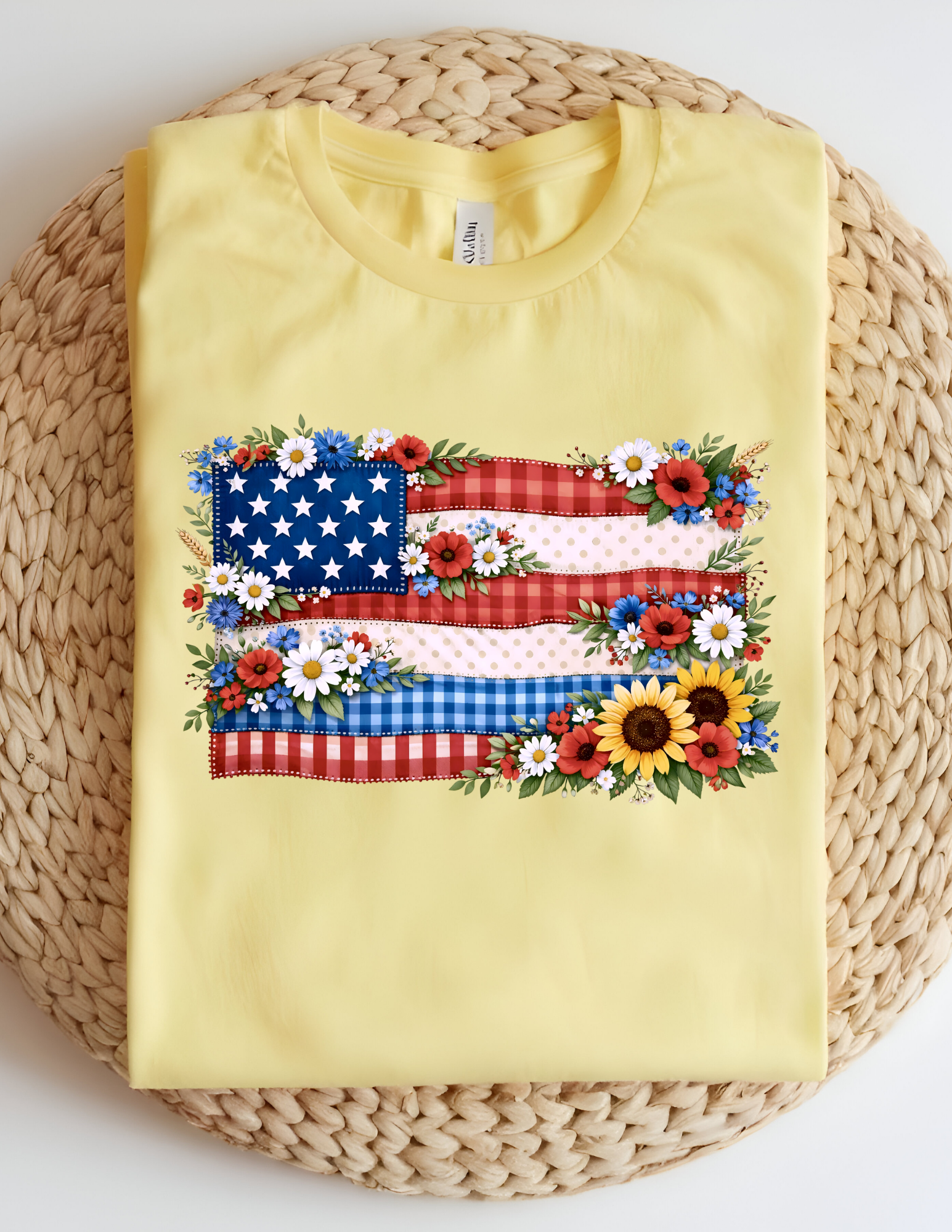 Floral Americana Flag Tee