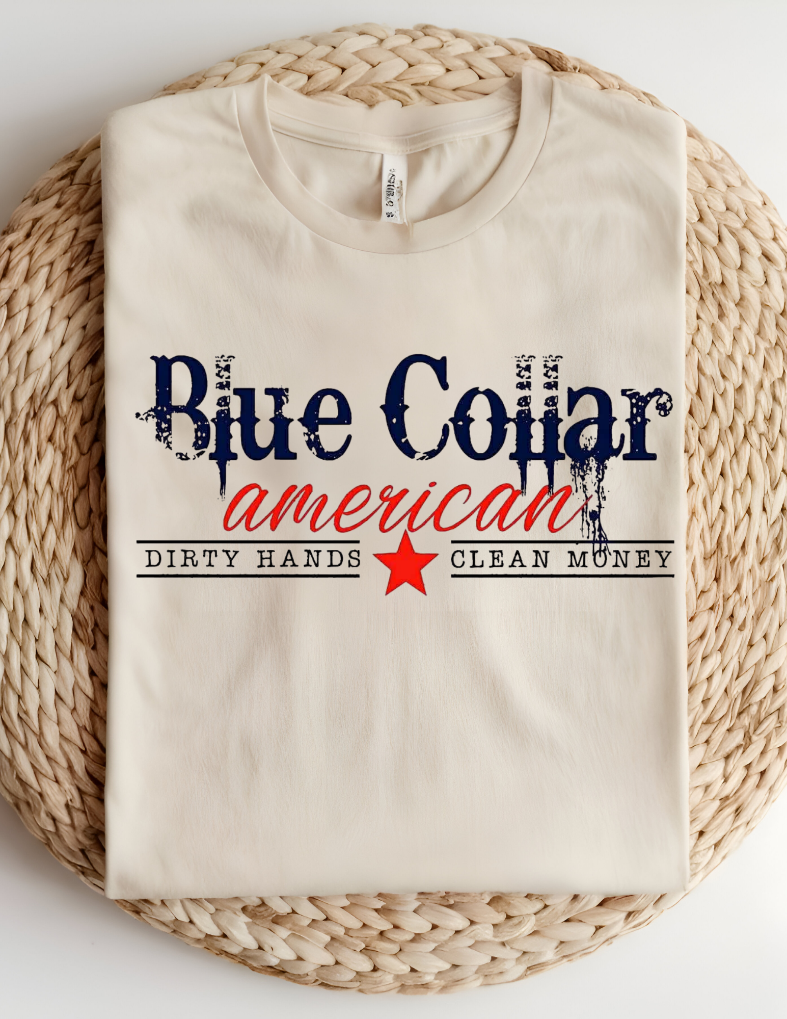 Blue Collar American Tee – Dirty Hands, Clean Money Shirt