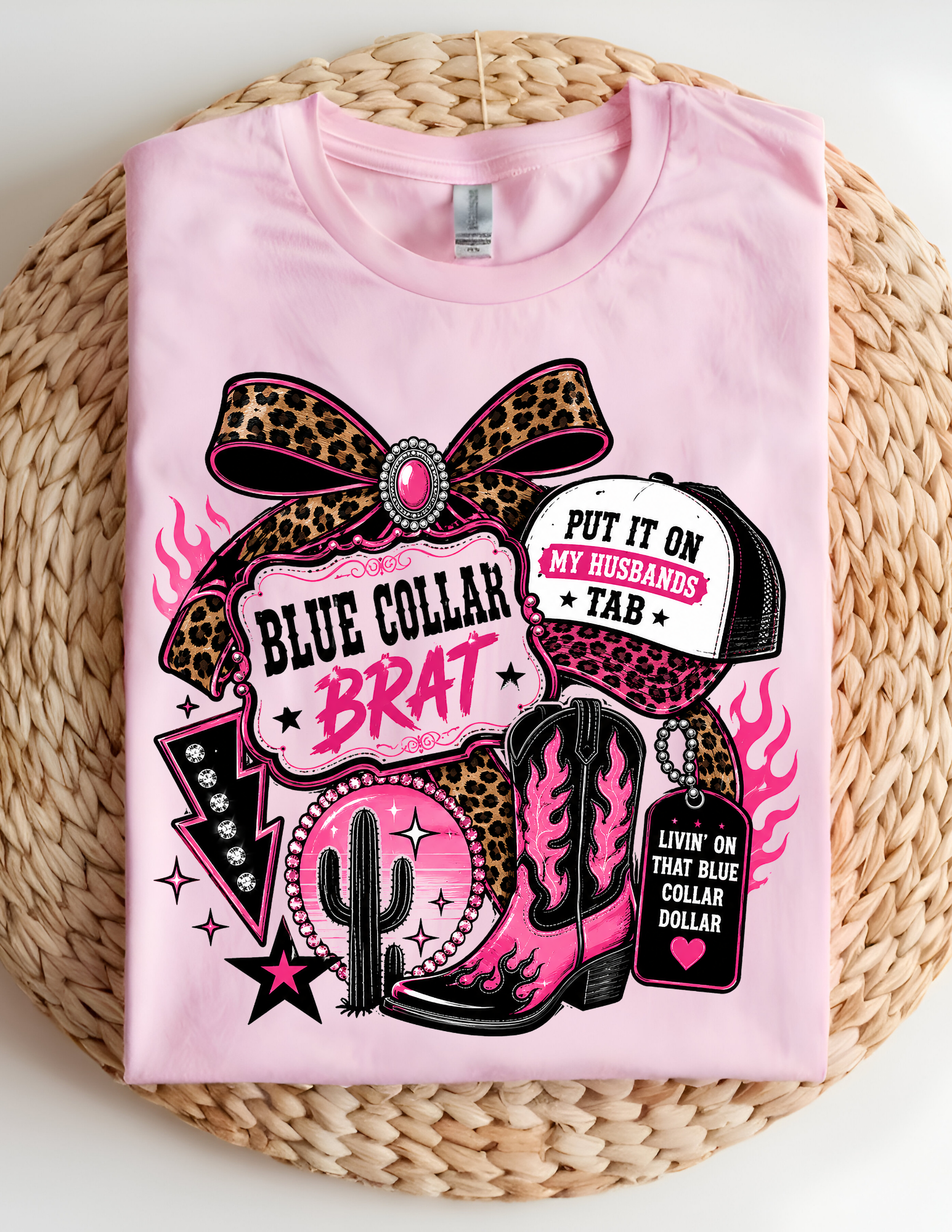 Blue Collar Brat Western Graphic Tee
