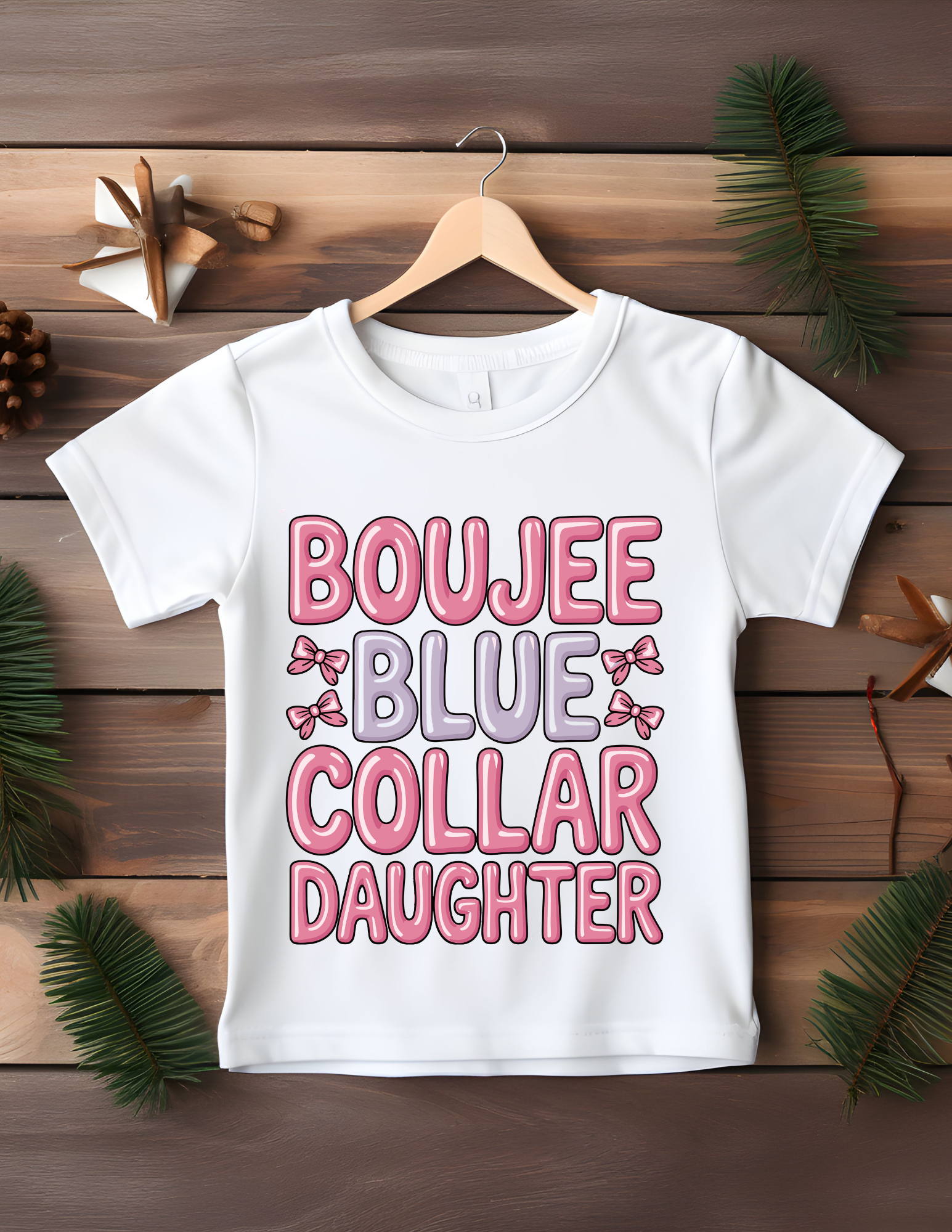 Boujee Blue Collar Daughter Toddler Tee