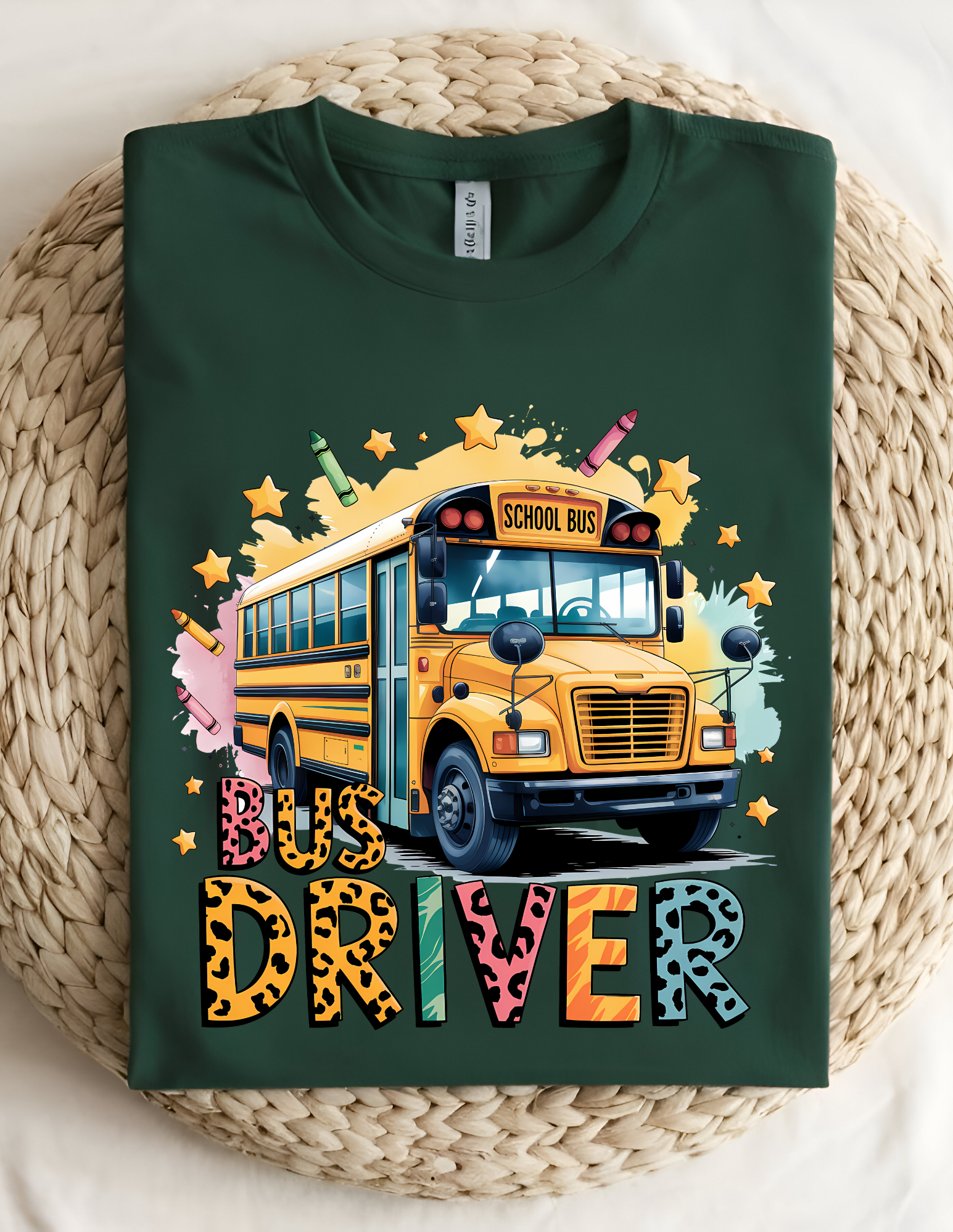 Colorful Bus Driver Graphic Tee