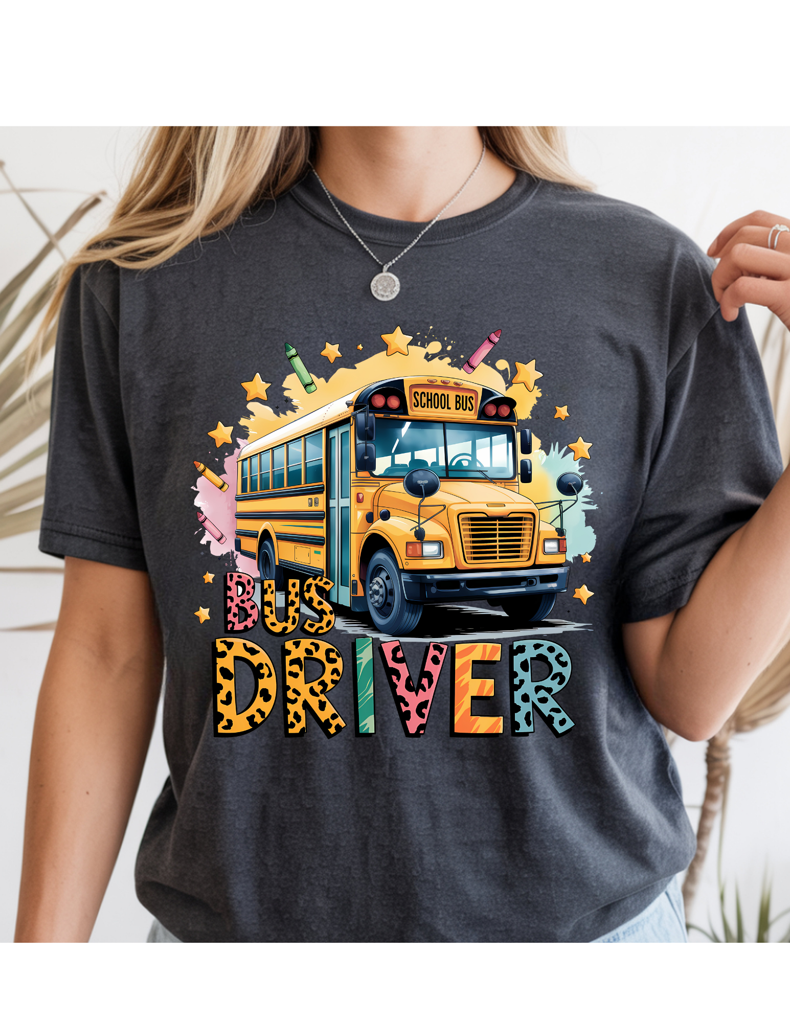 Colorful Bus Driver Graphic Tee