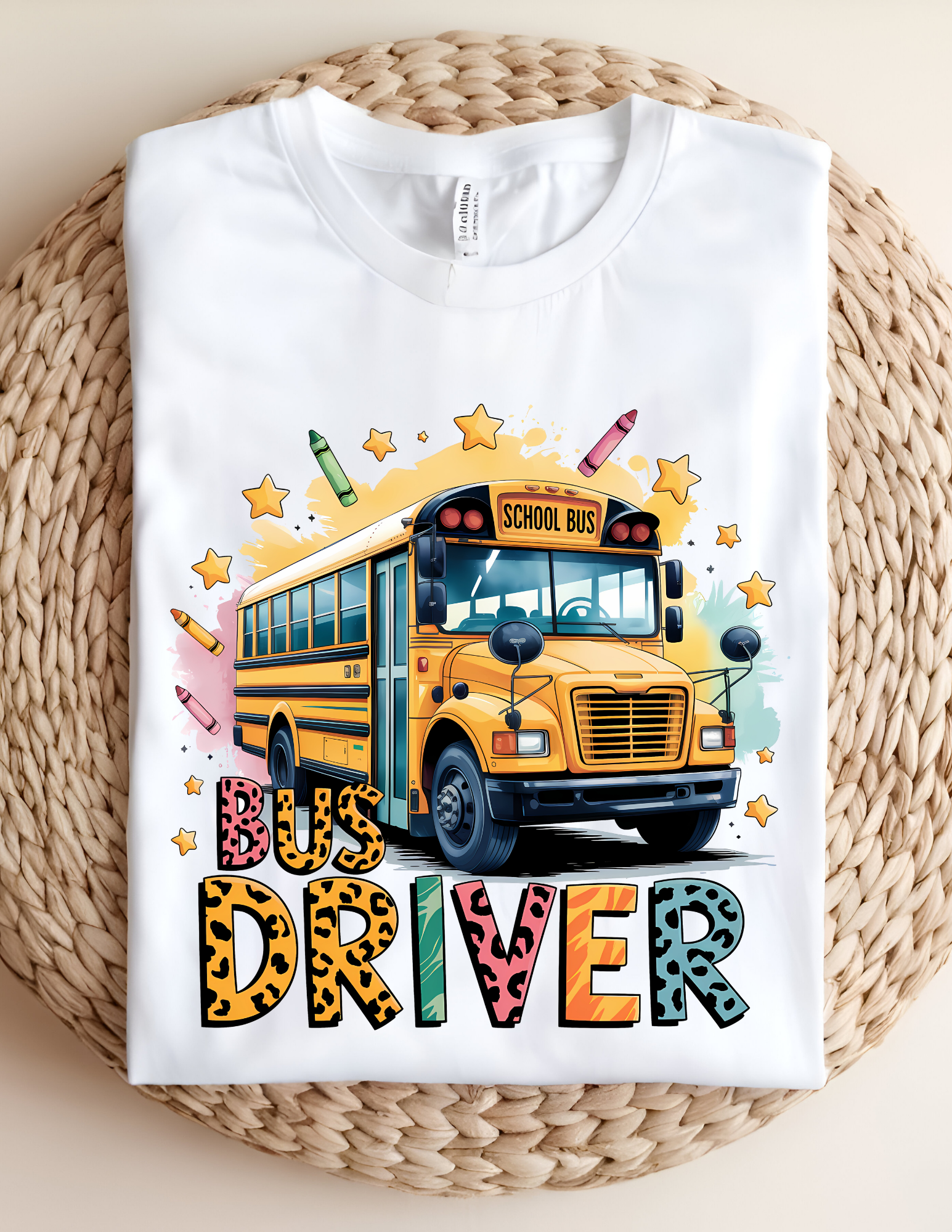 Colorful Bus Driver Graphic Tee