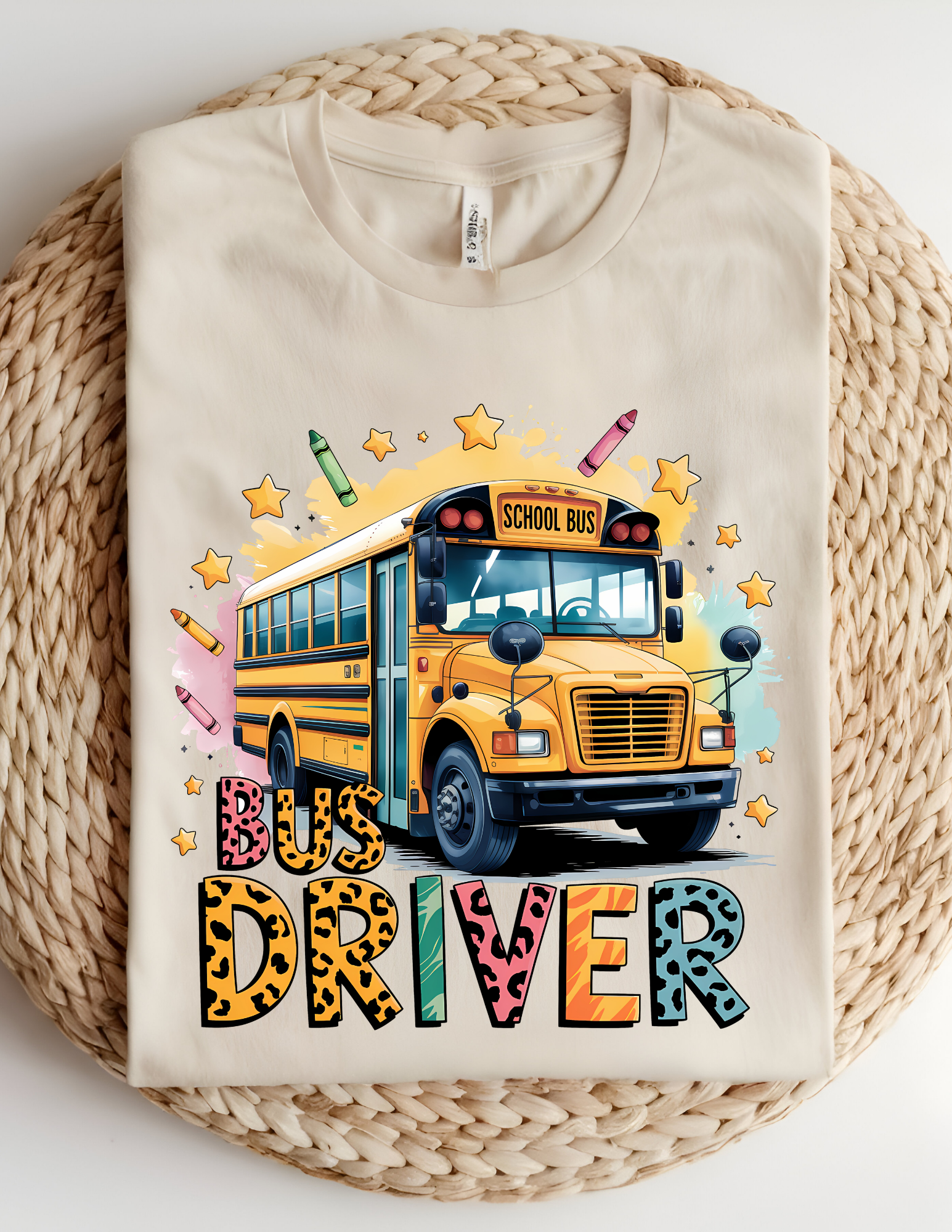 Colorful Bus Driver Graphic Tee