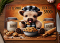 Life Is Short, Lick the Spoon Glass Cutting Board