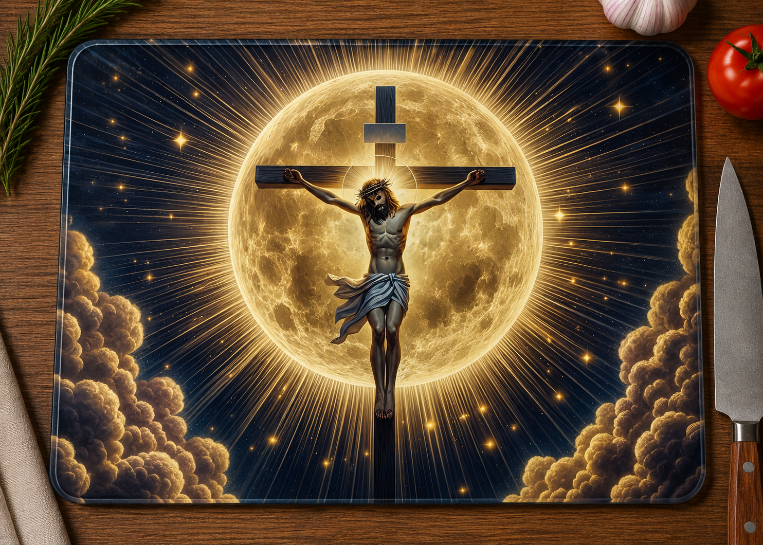 Faith & Cross Glass Cutting Board