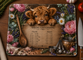 Baking Conversions Highland Cow Glass Cutting Board