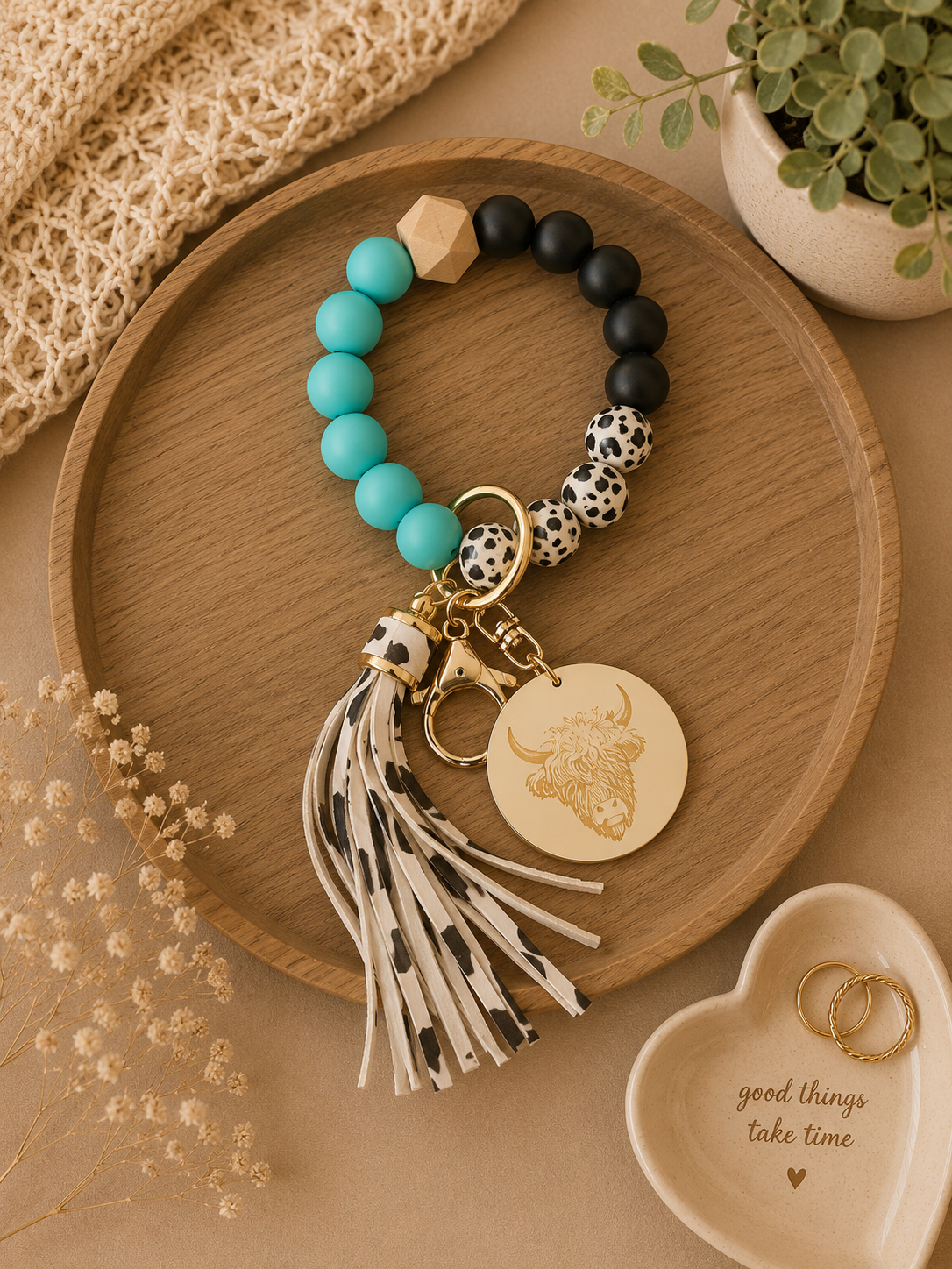 Beaded Wristlet Keychain