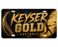 Keyser Gold Softball License Plate