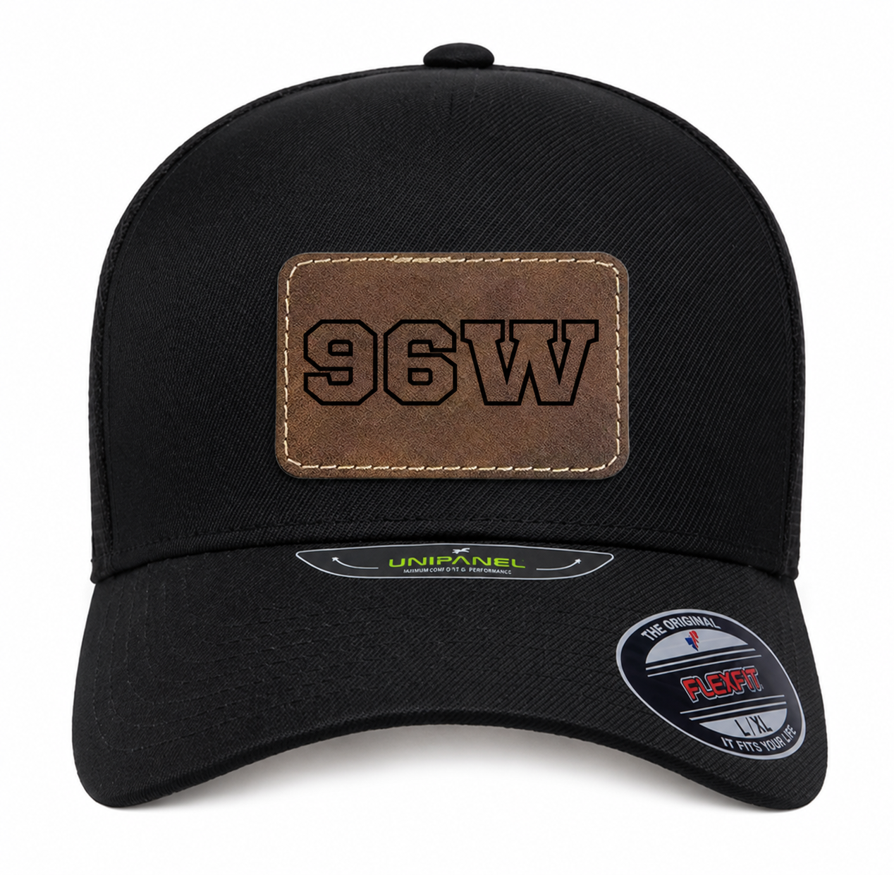 Weasenforth 96W Fitted Hat – Leather Patch Racing Hat