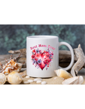 Best Mom Ever Floral Heart 12oz Coffee Mug