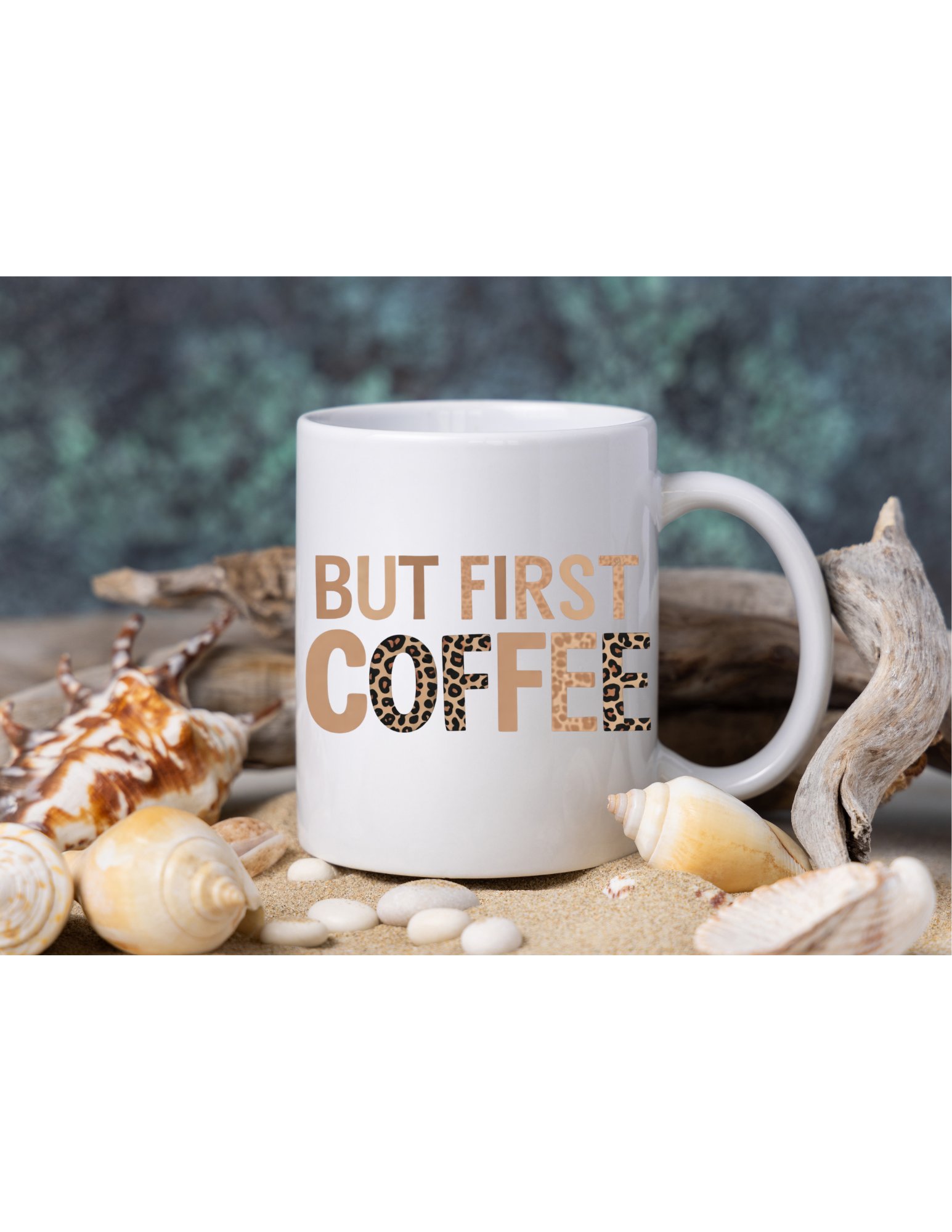 “But First Coffee” Leopard Print 12oz Mug