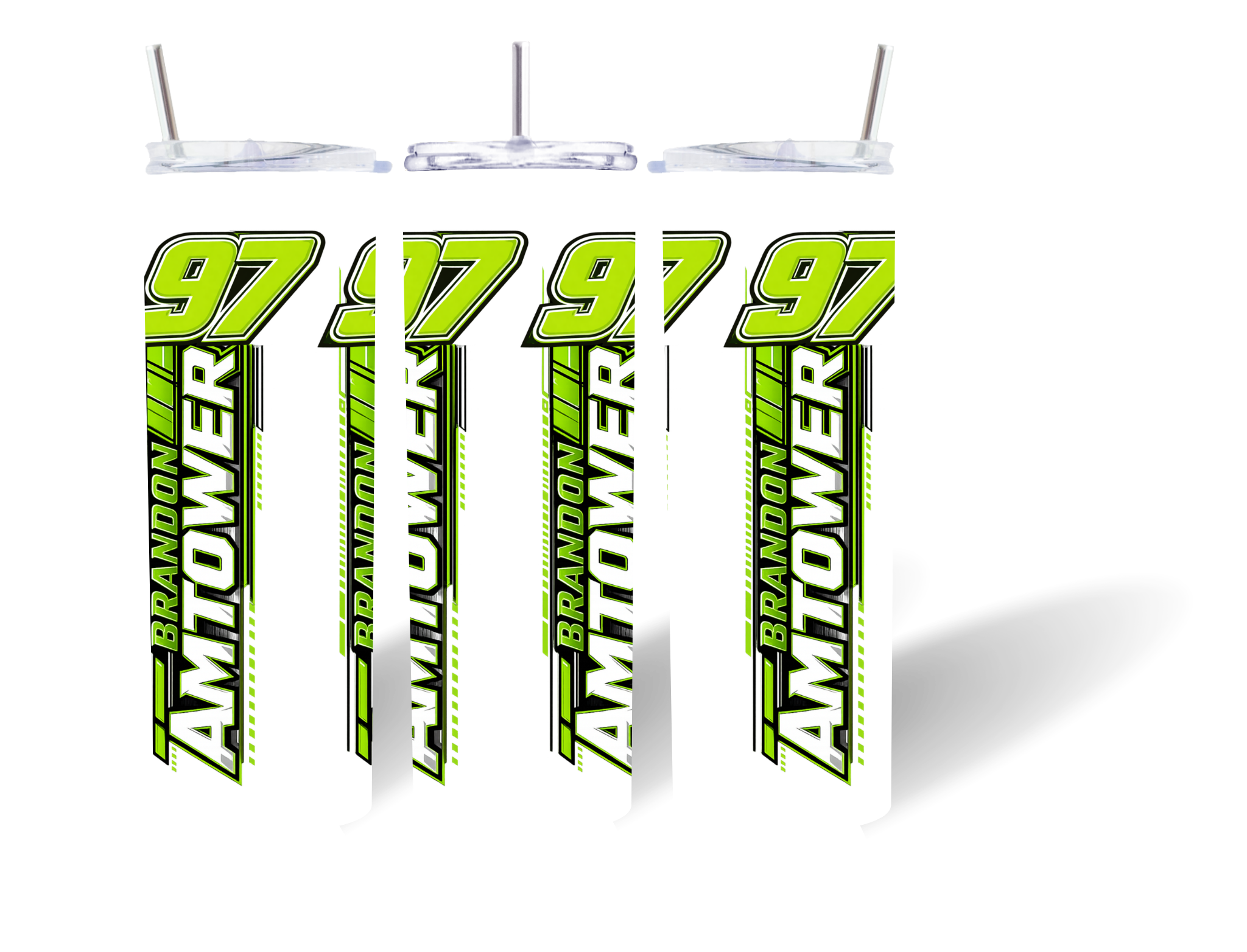 Brandon Amtower Racing 20oz Tumbler – #97 🏁💚