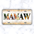 Sunflower MAMAW Custom License Plate