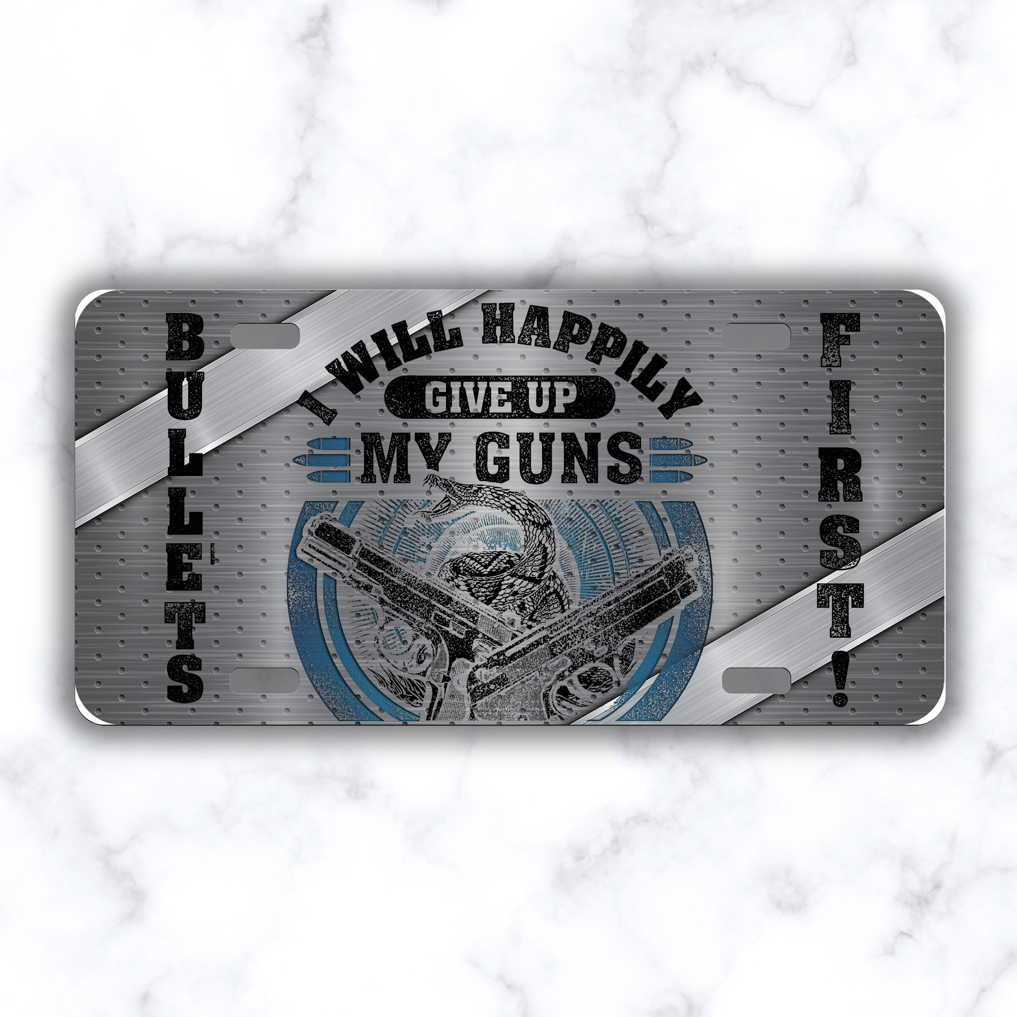 Bullets First Custom License Plate