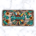 Blessed Sunflower Western License Plate