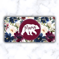 Floral Bear Mama License Plate