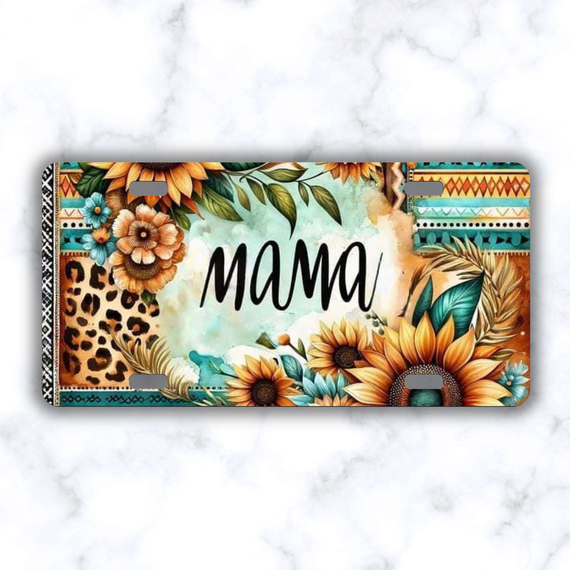 “Mama” Sunflower Western License Plate 🌻🤎