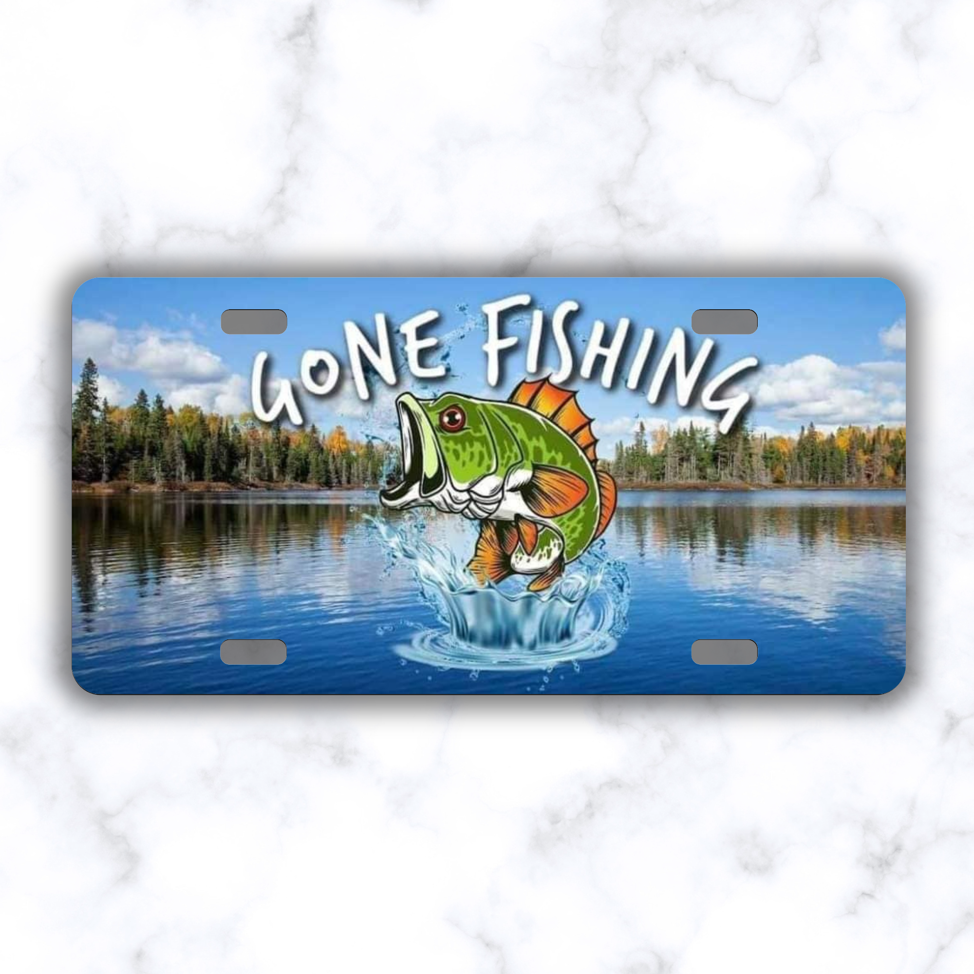 Gone Fishing License Plate