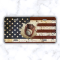 Vintage American Baseball License Plate