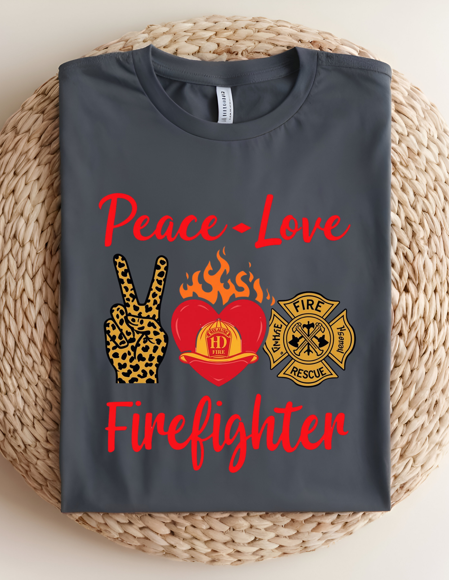 Peace • Love • Firefighter Tee