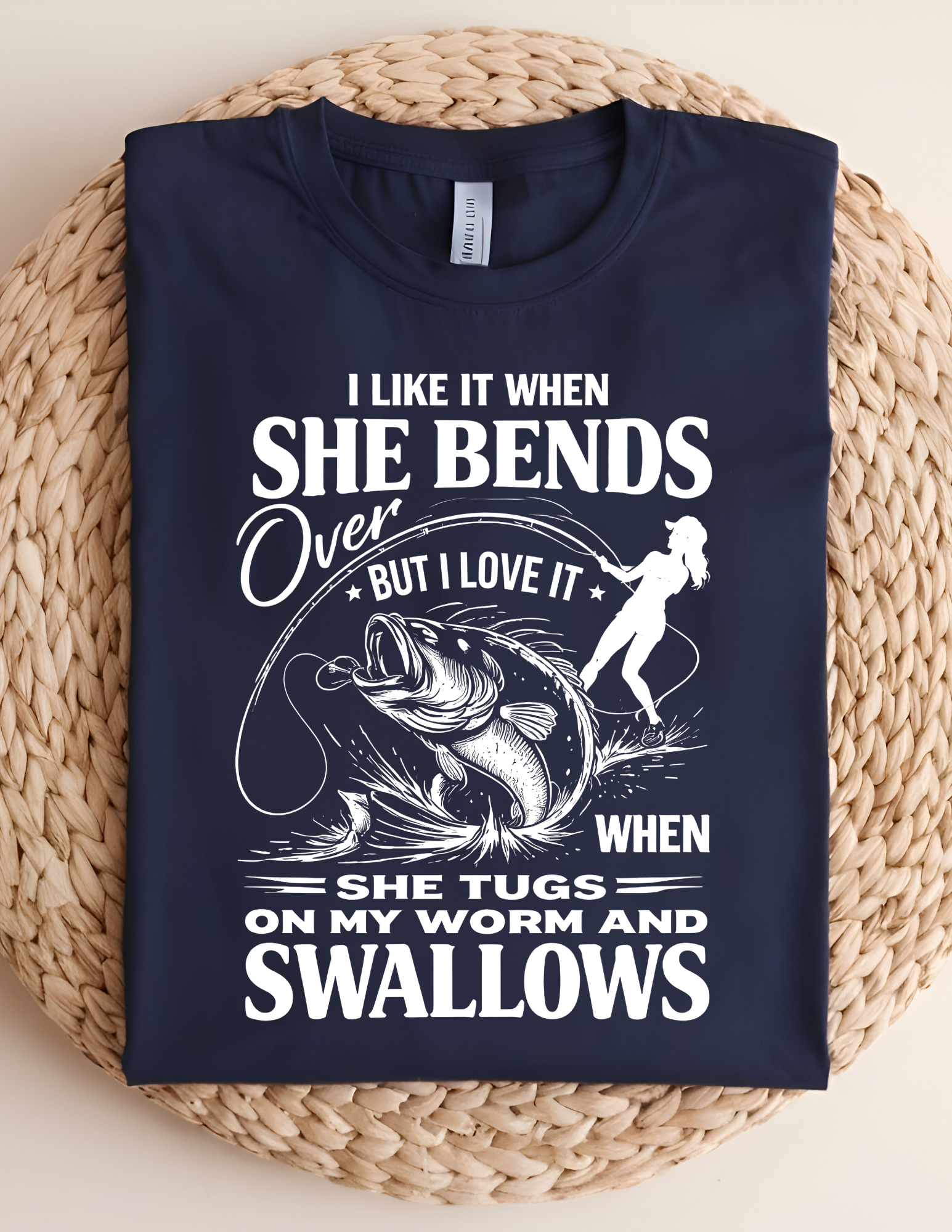 Hooked on Fishing Humor Tee