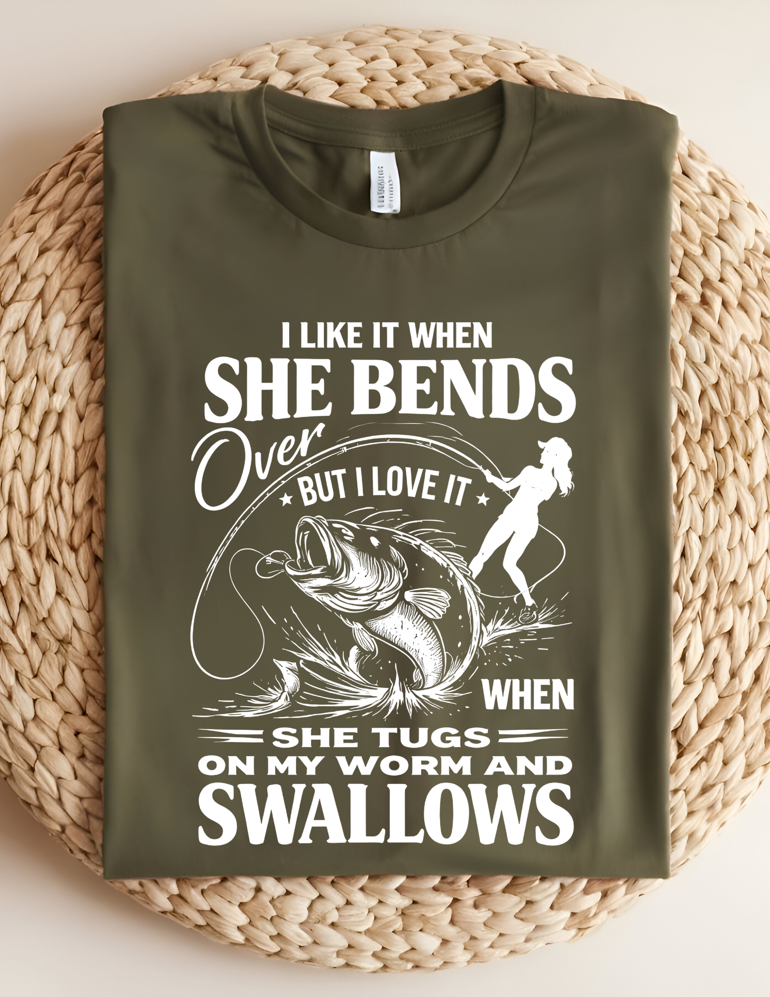Hooked on Fishing Humor Tee