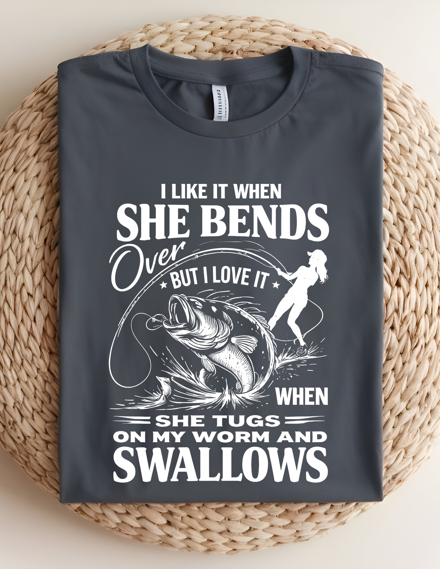 Hooked on Fishing Humor Tee