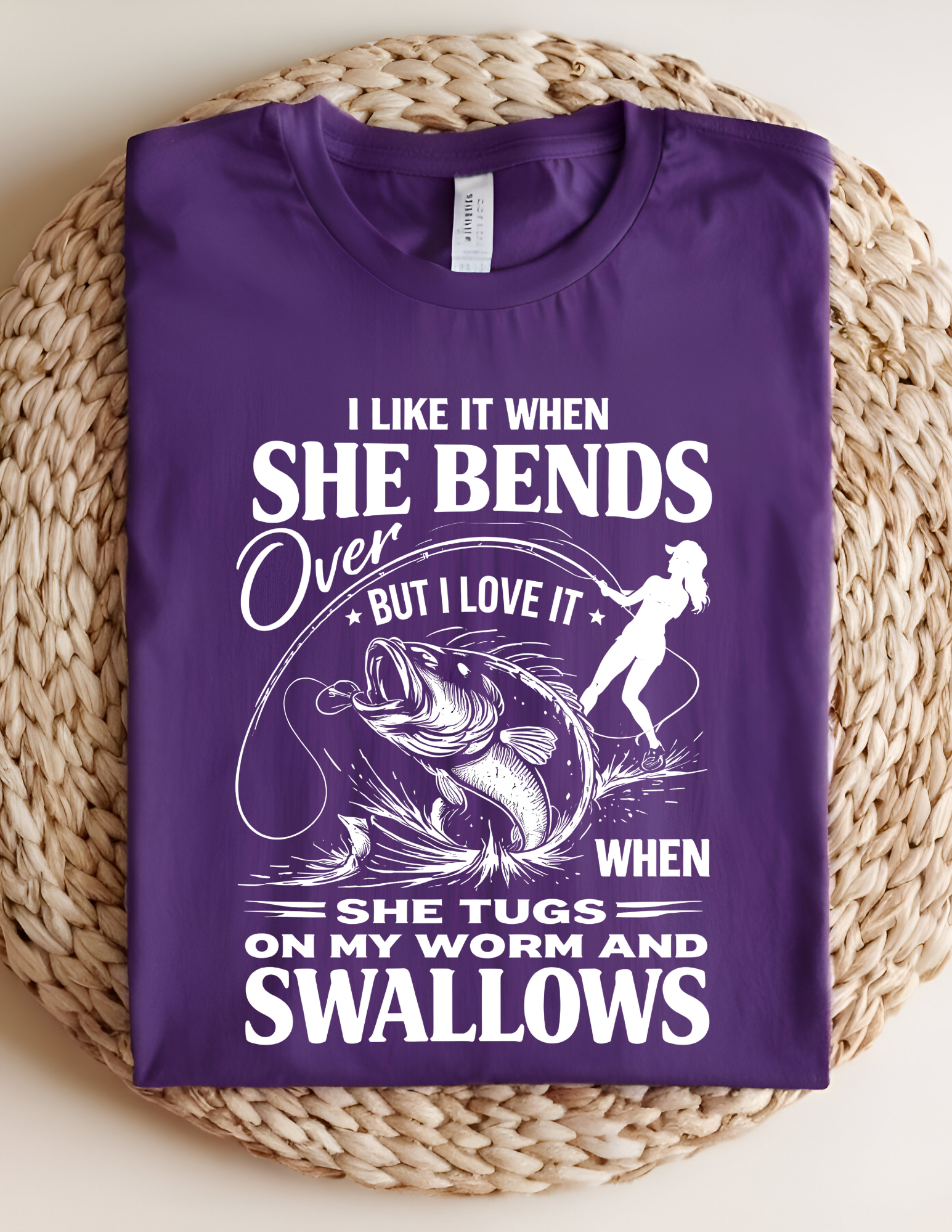 Hooked on Fishing Humor Tee