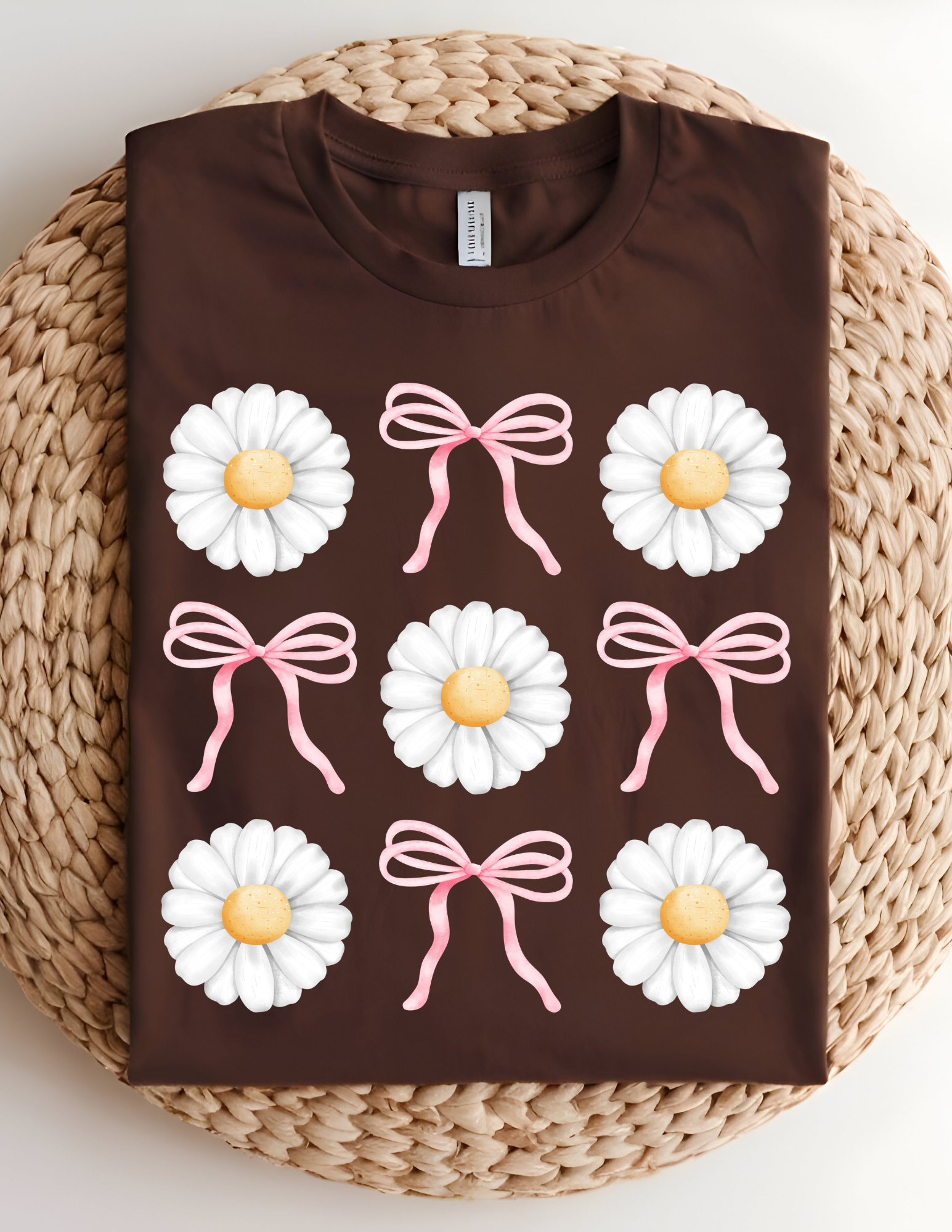 Daisy & Bow Pattern Graphic Tee