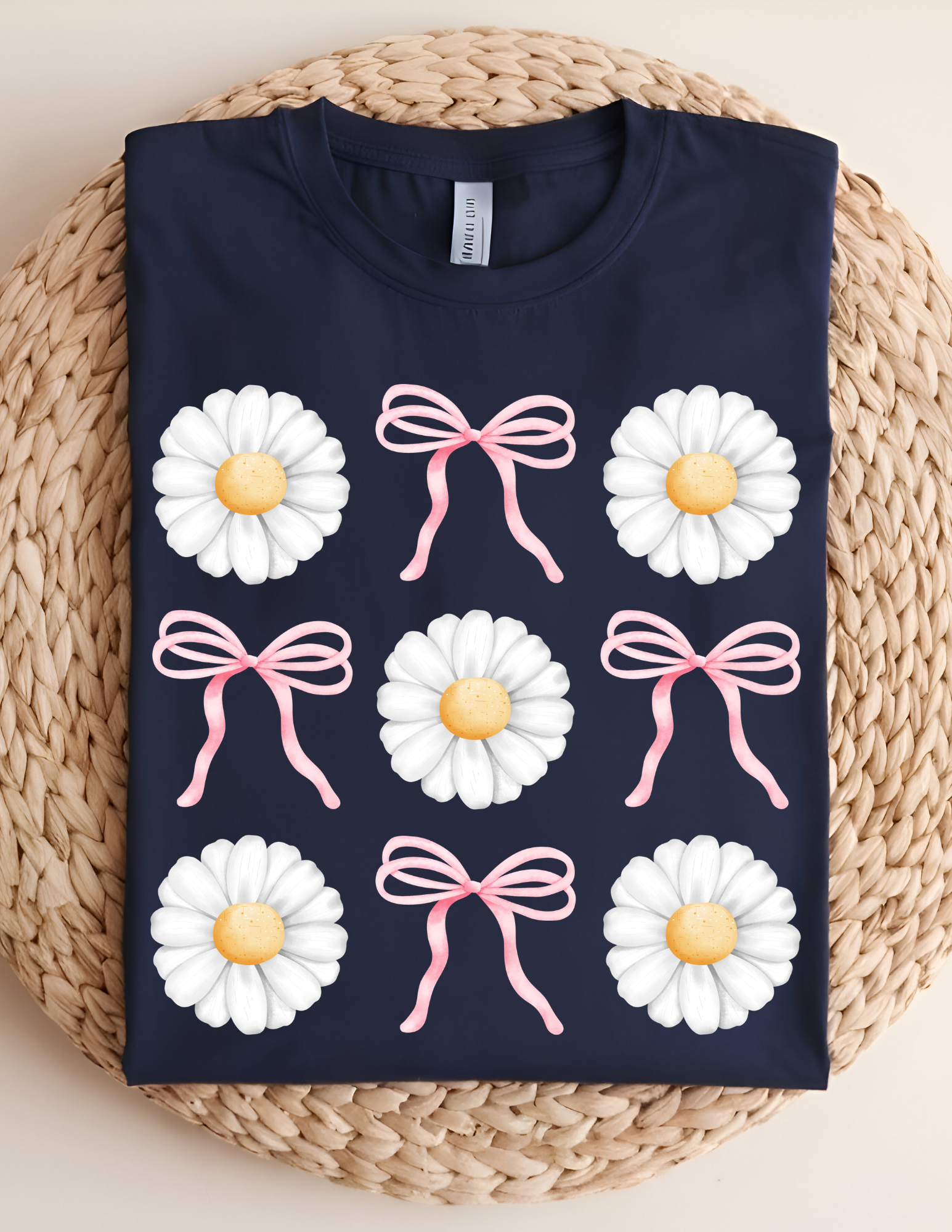 Daisy & Bow Pattern Graphic Tee
