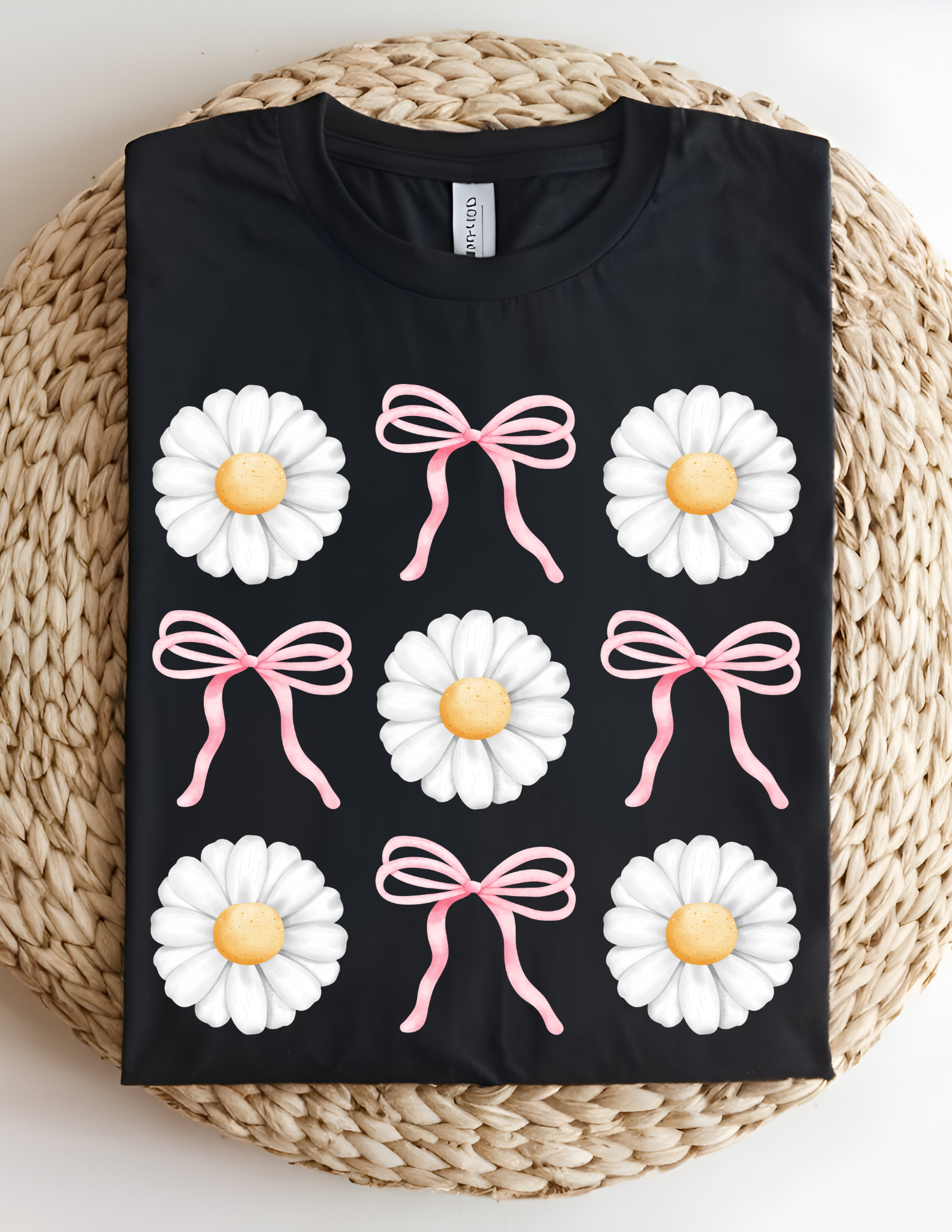 Daisy & Bow Pattern Graphic Tee