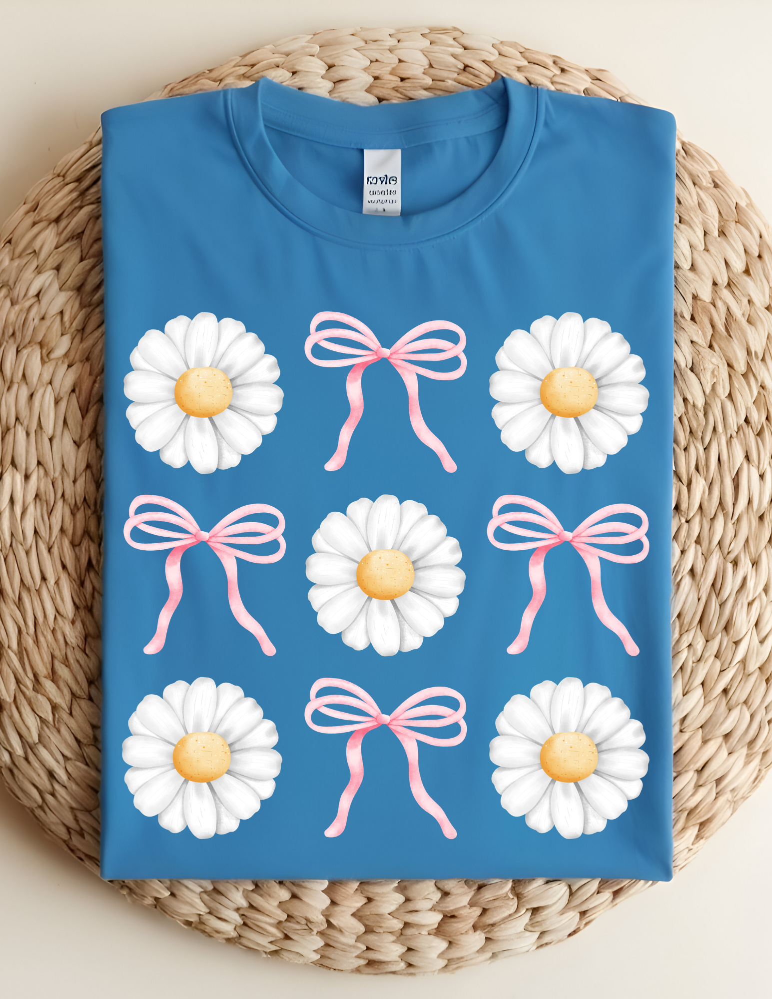 Daisy & Bow Pattern Graphic Tee
